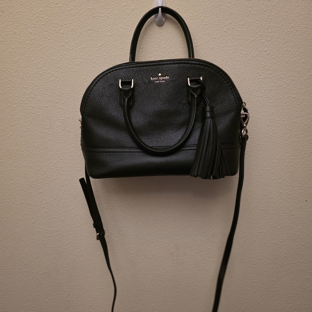 Kate Spade Elegant Black Leather Satchel